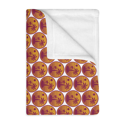 Celestial Pumpkin Pattern Blanket — Cozy Halloween Velveteen Throw