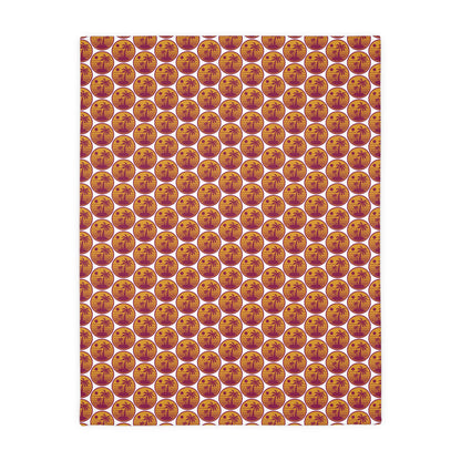 Celestial Pumpkin Pattern Blanket — Cozy Halloween Velveteen Throw