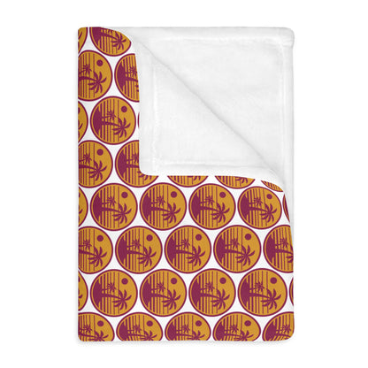 Celestial Pumpkin Pattern Blanket — Cozy Halloween Velveteen Throw